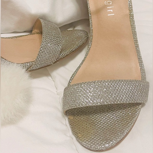 Madden Girl Women's Glitter Block Heels - Silver - Picture 3 of 4